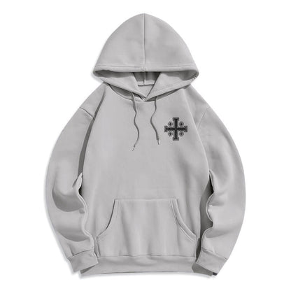 Cross of Kings Faith Statement Fleece Lined Polyester Hoodie
