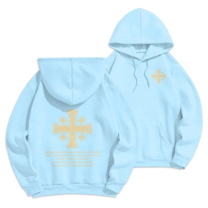 Cross of Kings Faith Statement Fleece Lined Polyester Hoodie
