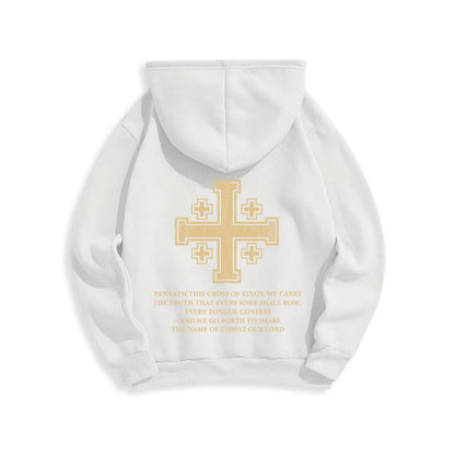 Cross of Kings Faith Statement Fleece Lined Polyester Hoodie