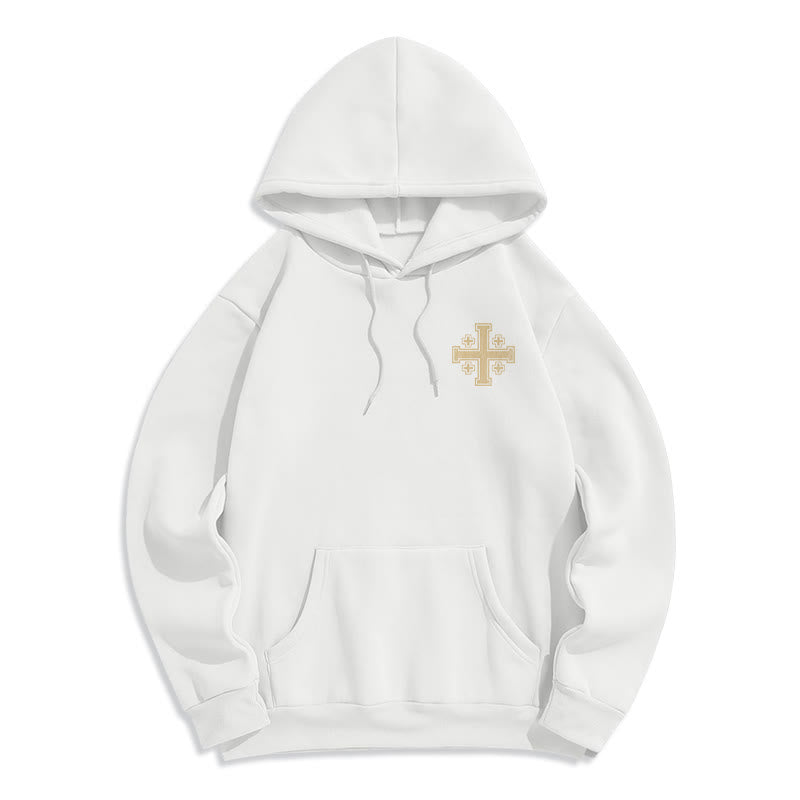 Cross of Kings Faith Statement Fleece Lined Polyester Hoodie