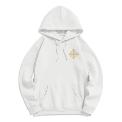 Cross of Kings Faith Statement Fleece Lined Polyester Hoodie