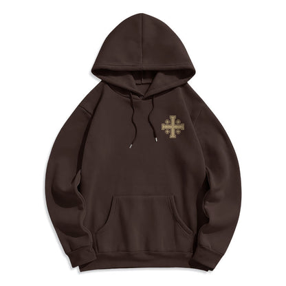 Cross of Kings Faith Statement Fleece Lined Polyester Hoodie