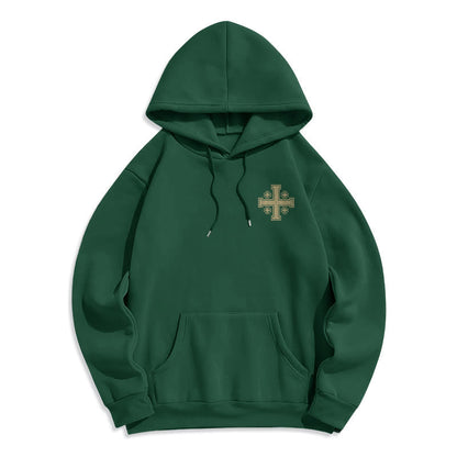 Cross of Kings Faith Statement Fleece Lined Polyester Hoodie