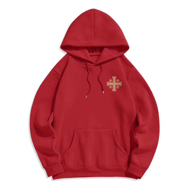 Cross of Kings Faith Statement Fleece Lined Polyester Hoodie