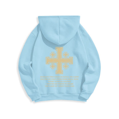 Cross of Kings Faith Statement Fleece Lined Polyester Hoodie
