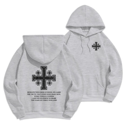 Cross of Kings Faith Statement Fleece Lined Polyester Hoodie
