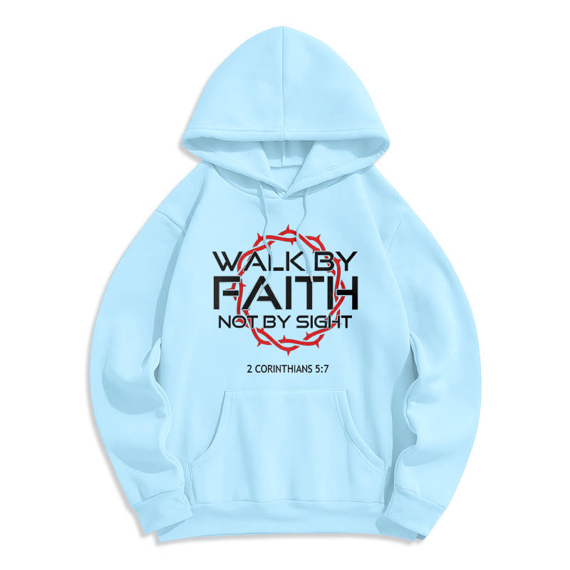 Faith-Driven Walk By Faith Fleece Lined Polyester Hoodie