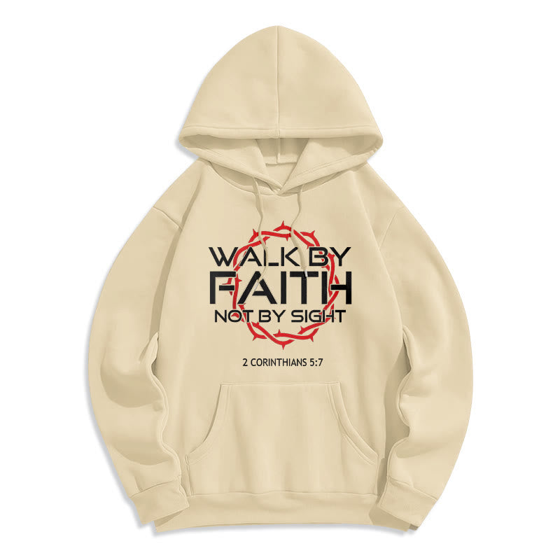 Faith-Driven Walk By Faith Fleece Lined Polyester Hoodie