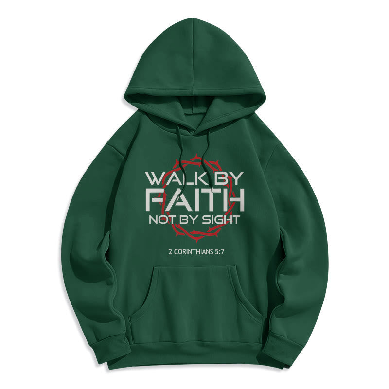 Faith-Driven Walk By Faith Fleece Lined Polyester Hoodie