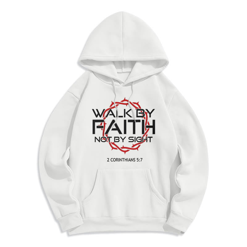 Faith-Driven Walk By Faith Fleece Lined Polyester Hoodie