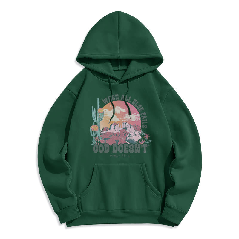 God Doesn’t Fail Mission Fleece Lined Polyester Hoodie