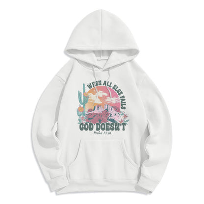 God Doesn’t Fail Mission Fleece Lined Polyester Hoodie