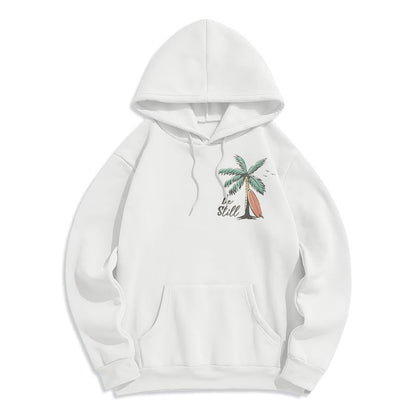 Scripture & Coastal Be Still Fleece Lined Polyester Hoodie