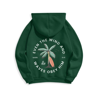 Scripture & Coastal Be Still Fleece Lined Polyester Hoodie
