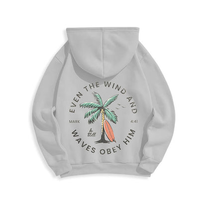 Scripture & Coastal Be Still Fleece Lined Polyester Hoodie