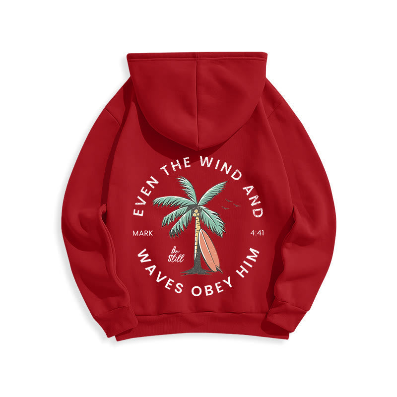 Scripture & Coastal Be Still Fleece Lined Polyester Hoodie