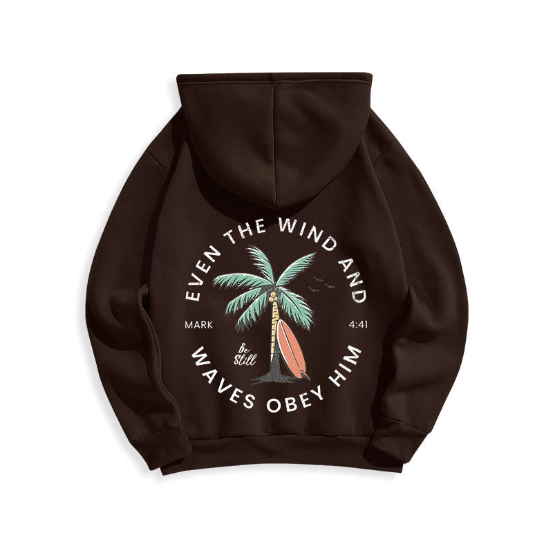 Scripture & Coastal Be Still Fleece Lined Polyester Hoodie