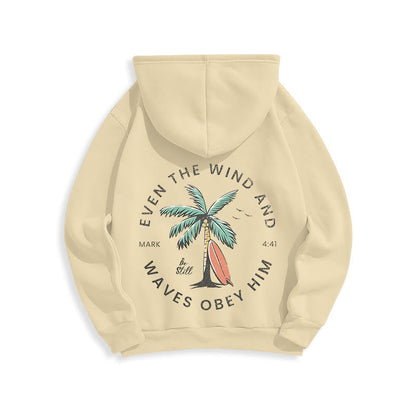 Scripture & Coastal Be Still Fleece Lined Polyester Hoodie