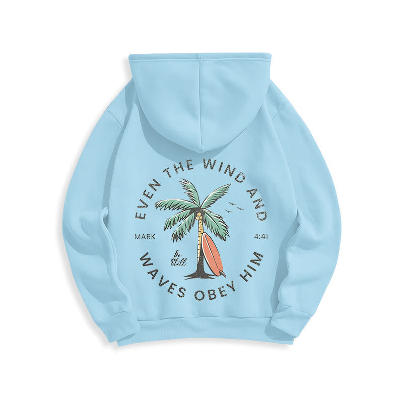 Scripture & Coastal Be Still Fleece Lined Polyester Hoodie