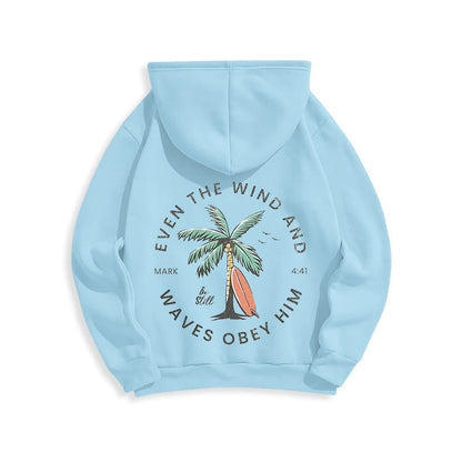 Scripture & Coastal Be Still Fleece Lined Polyester Hoodie