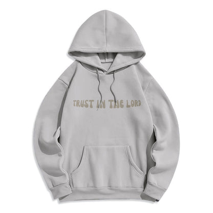 Trust In The Lord Faith Reliance Fleece Lined Polyester Hoodie