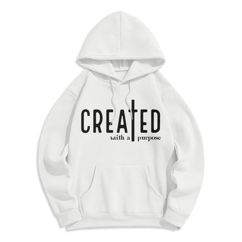 Created With a Purpose Fleece Lined Polyester Hoodie