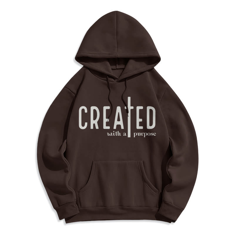Created With a Purpose Fleece Lined Polyester Hoodie