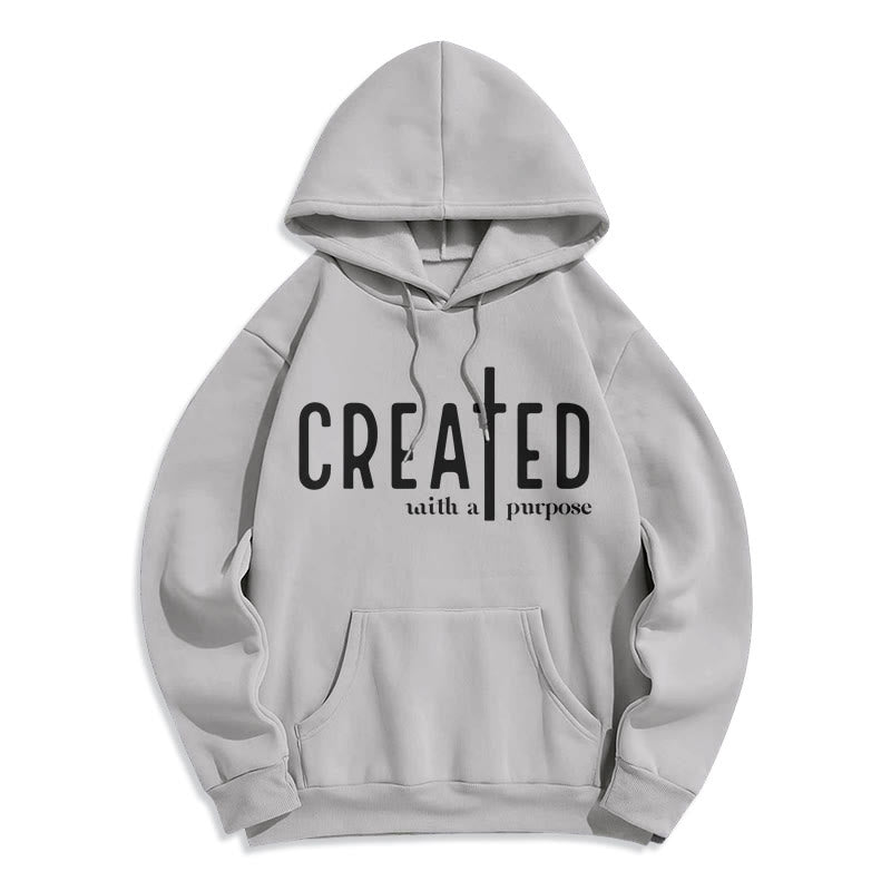 Created With a Purpose Fleece Lined Polyester Hoodie