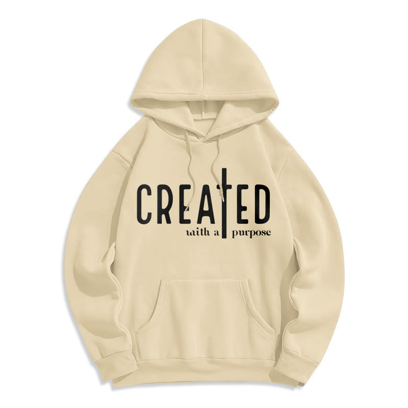 Created With a Purpose Fleece Lined Polyester Hoodie