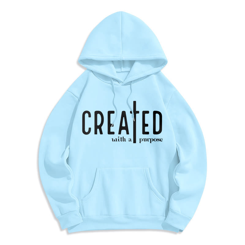 Created With a Purpose Fleece Lined Polyester Hoodie