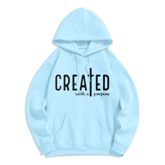 Created With a Purpose Fleece Lined Polyester Hoodie