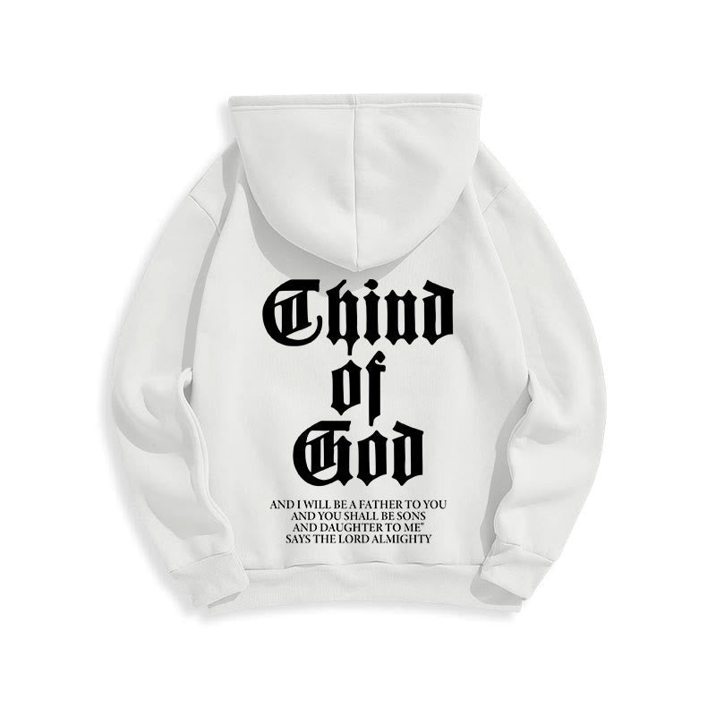 Child of God Scripture Fleece Lined Polyester Hoodie