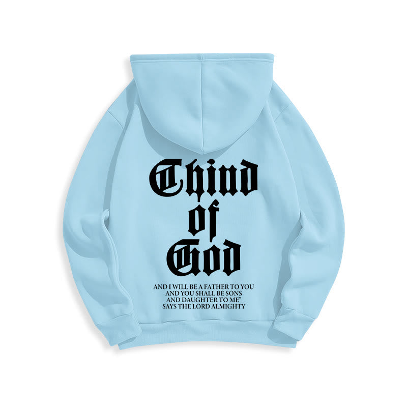 Child of God Scripture Fleece Lined Polyester Hoodie