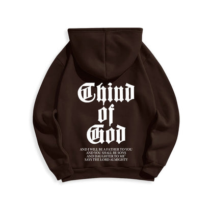 Child of God Scripture Fleece Lined Polyester Hoodie