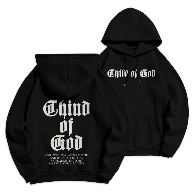Child of God Scripture Fleece Lined Polyester Hoodie
