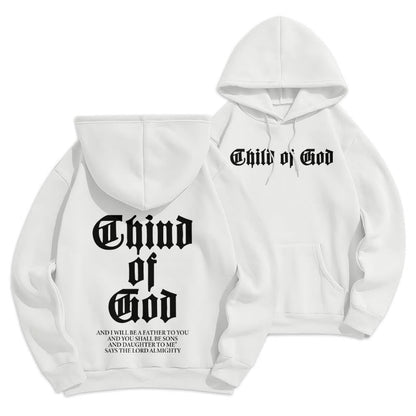 Child of God Scripture Fleece Lined Polyester Hoodie