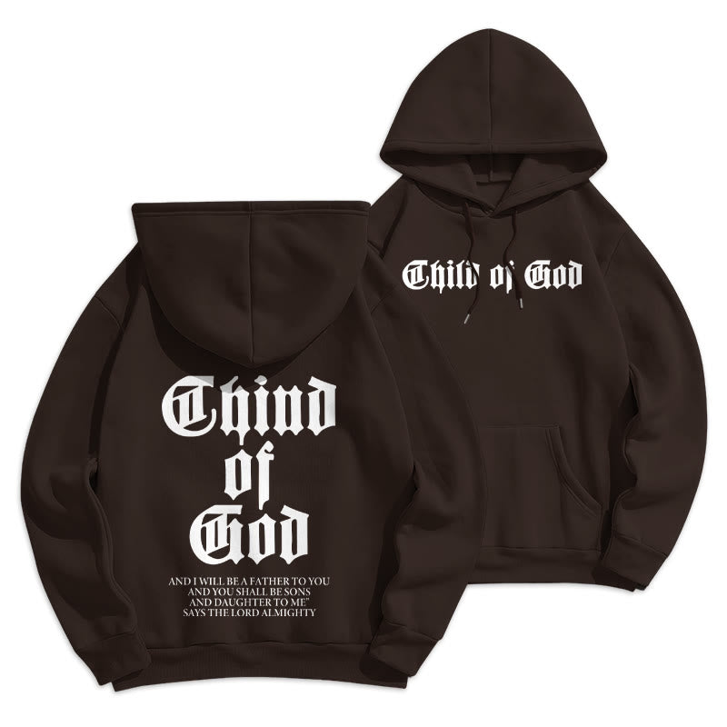 Child of God Scripture Fleece Lined Polyester Hoodie