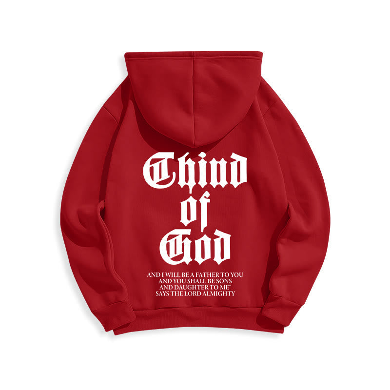Child of God Scripture Fleece Lined Polyester Hoodie