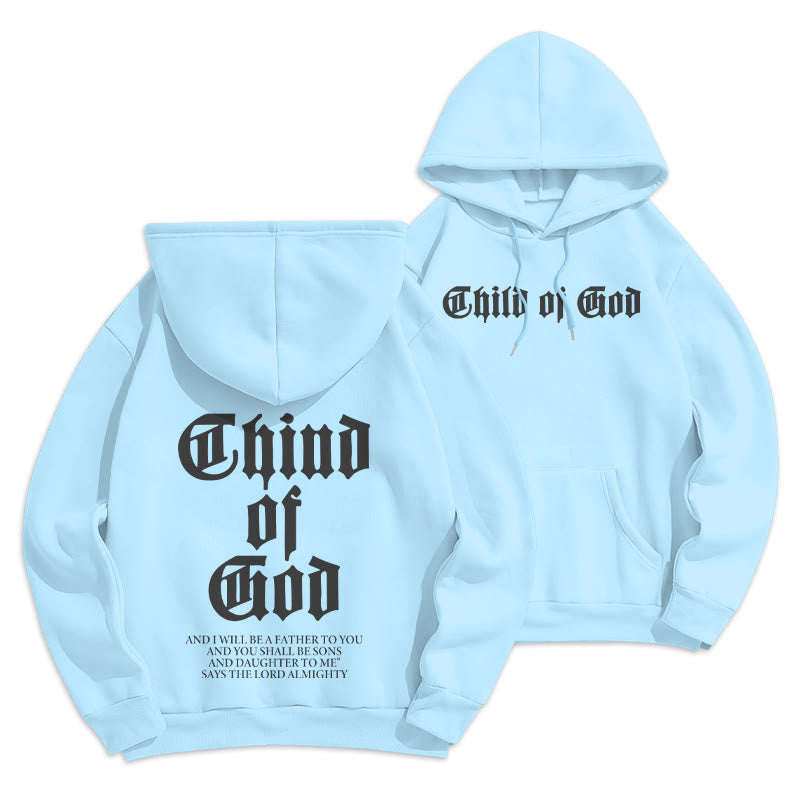 Child of God Scripture Fleece Lined Polyester Hoodie