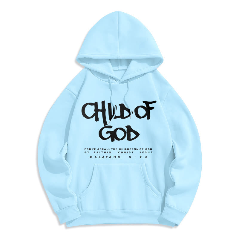 Child of God Galatians 3:26 Faith Fleece Lined Polyester Hoodie