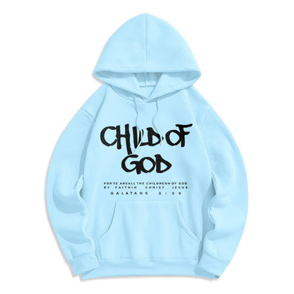 Child of God Galatians 3:26 Faith Fleece Lined Polyester Hoodie