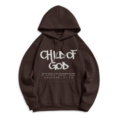 Child of God Galatians 3:26 Faith Fleece Lined Polyester Hoodie
