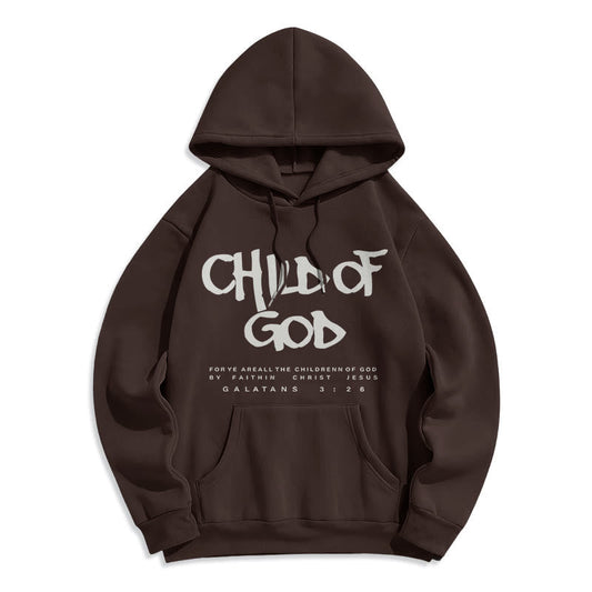 Child of God Galatians 3:26 Faith Fleece Lined Polyester Hoodie
