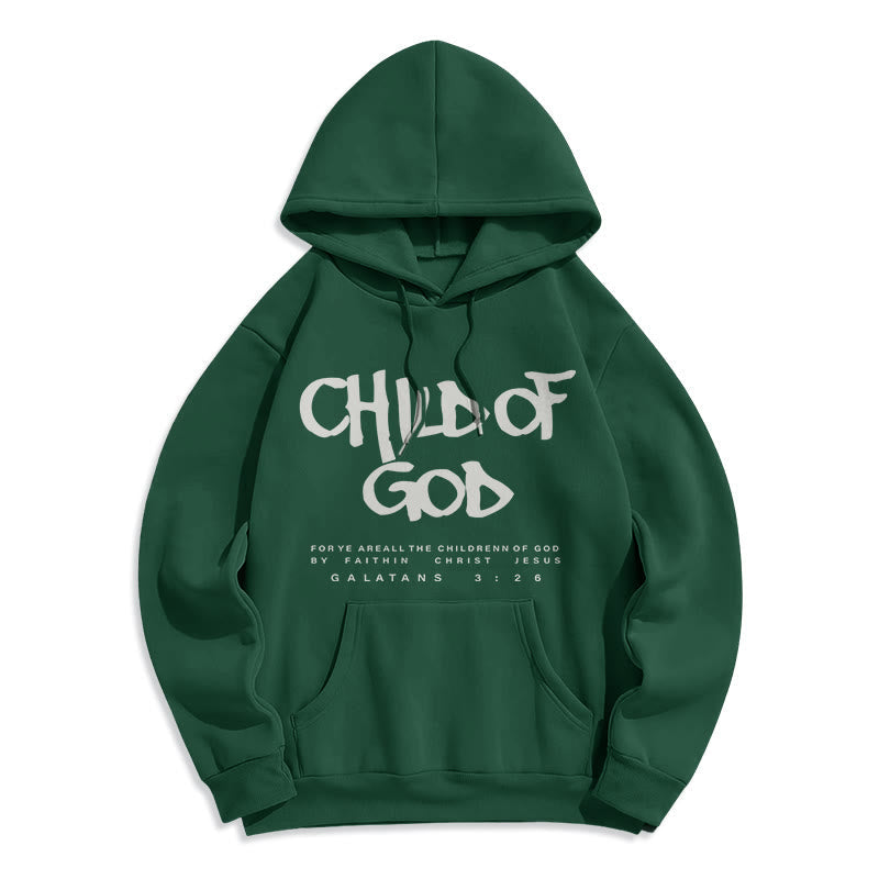 Child of God Galatians 3:26 Faith Fleece Lined Polyester Hoodie