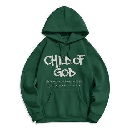 Child of God Galatians 3:26 Faith Fleece Lined Polyester Hoodie