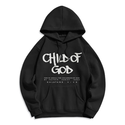 Child of God Galatians 3:26 Faith Fleece Lined Polyester Hoodie