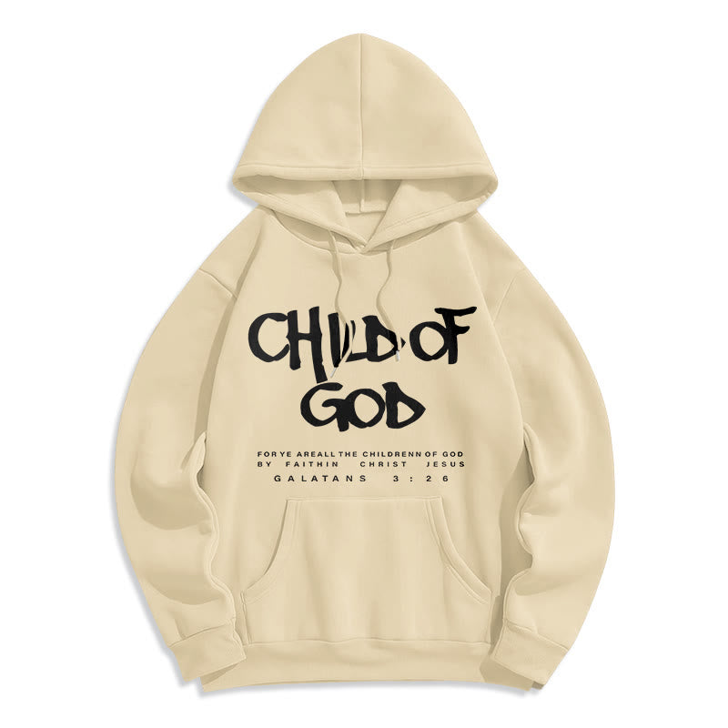 Child of God Galatians 3:26 Faith Fleece Lined Polyester Hoodie