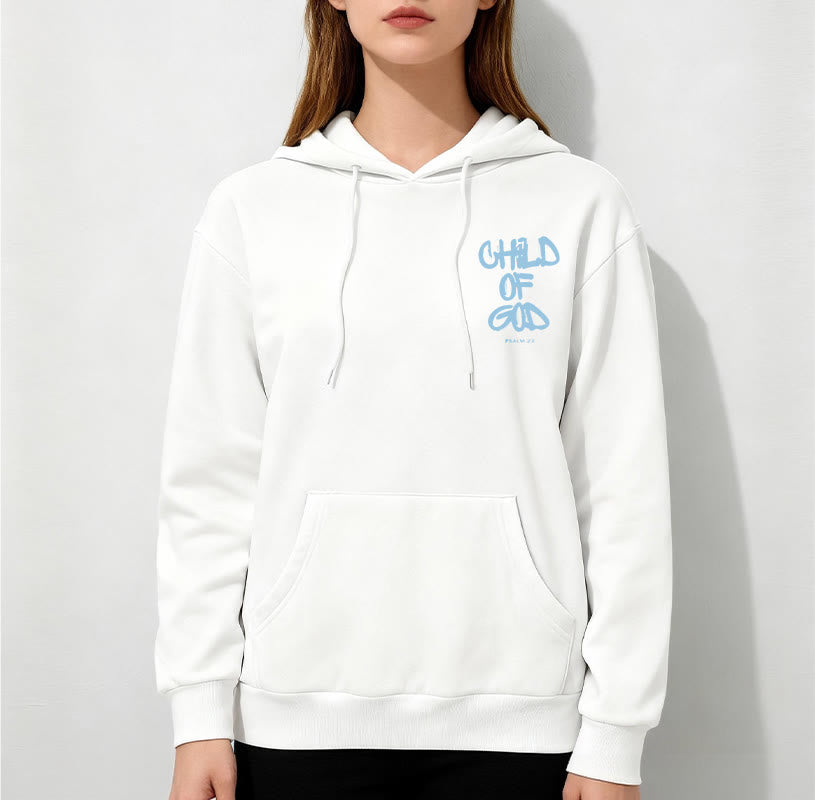 Faith Graffiti Child of God Adult Fleece Lined Polyester Hoodie