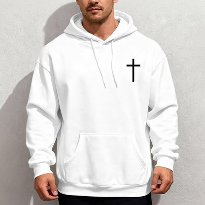 Quotation Style Bold Faith in Philippians 413 Fleece Lined Polyester Hoodie