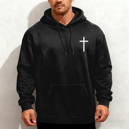 Quotation Style Bold Faith in Philippians 413 Fleece Lined Polyester Hoodie